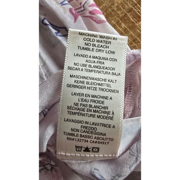 Cloth and stone paisley button up sheer Long sleeve shirt women's size small - Picture 7 of 9